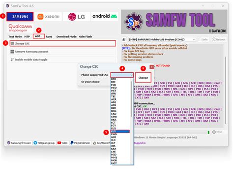 Download SamFw Tool 4.7.1 to Change CSC and Remove Samsung FR.
